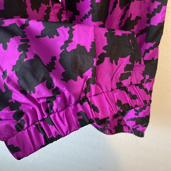 Obermeyer Womens 8 Purple Houndstooth Nylon Pull On I Lightweight Wind Ski Pants - Picture 4 of 7